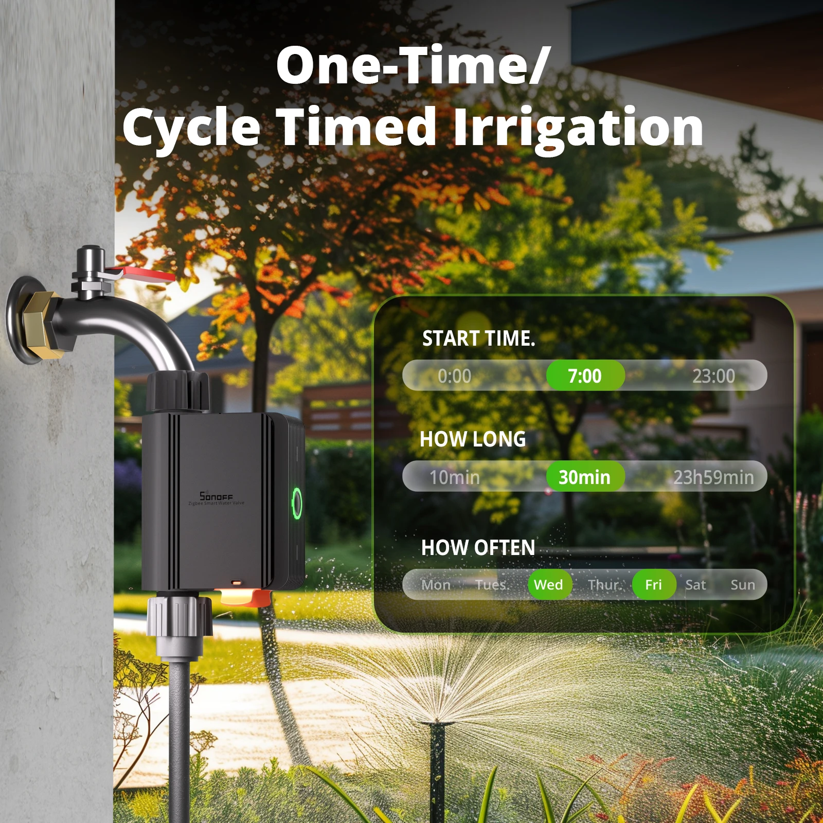 SONOFF SWV Zigbee 3.0 Smart Water Valve IP55 Automatic Irrigation System Setting Timing Smart Living with eWeLink Alexa Google-2