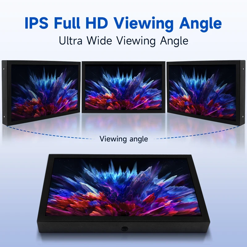 7 Inch Portable Monitor 1024x600 IPS LCD HDMI-compatible VGA AV Input DC Type C Power  Screen for PC Laptop Camera TV Box DVD-2