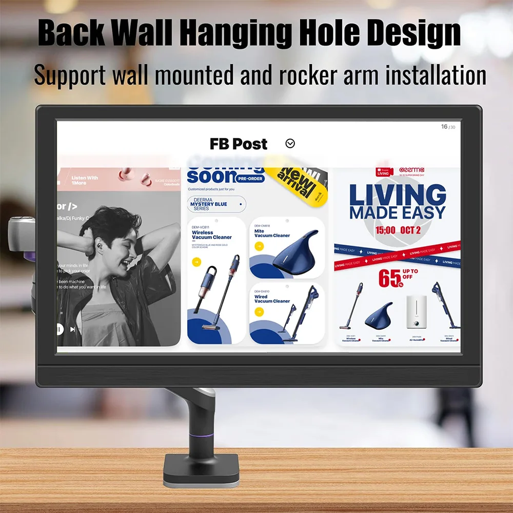 13.3 Inch Portable Monitor,Small HDMI Monitor,Built-in speakers Type-c HDMI Compatible With PC Laptop Phone PS4/5 Raspberry Pi-4