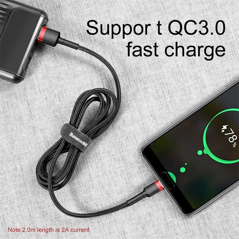 Baseus USB C Cable for oneplus 12 Quick Charge 3.0USB C Cable Fast Charging Cable Type C for Huawei Xiaomi 13 USB-C Charger Wire-2