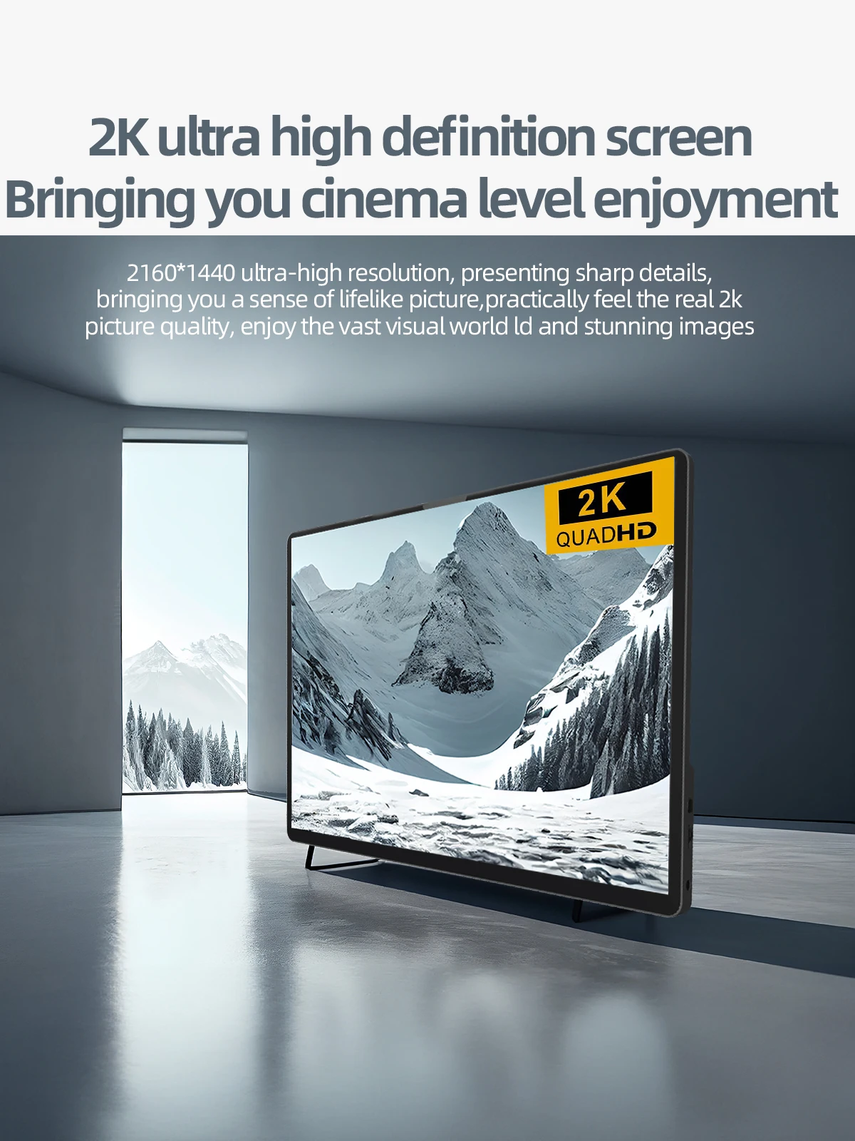 ZSUS 2160*1440  14-inch 2K Portable Monitor 60HZ For Laptop XBox PS4 / 5 Switch TV Box Cell Phone PC Extension  Mobile-5