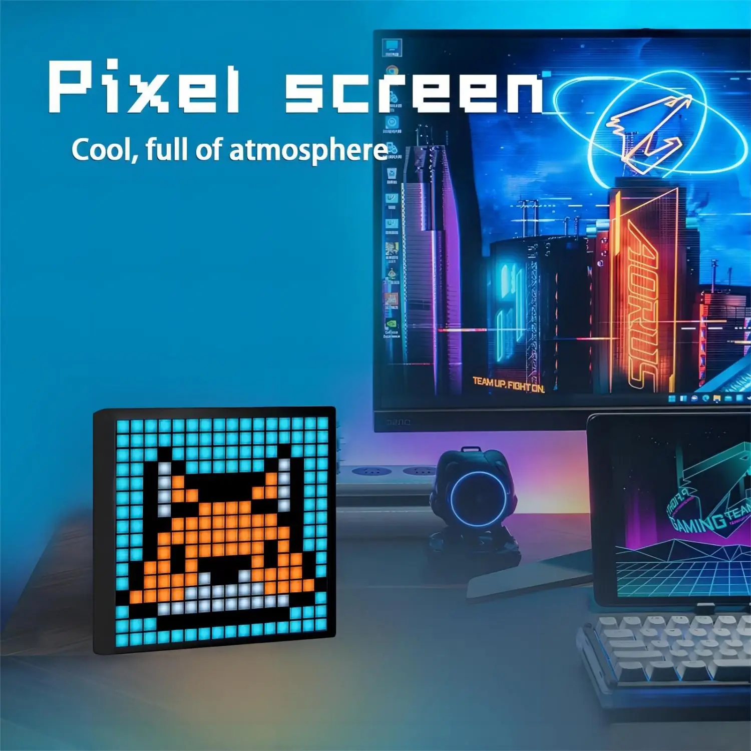 LED Pixel Matrix Bluetooth Smart Display 64x64 RGB Digital Lamp Panel DIY Art Display Gaming Anime Room Decor Frame APP Control-3
