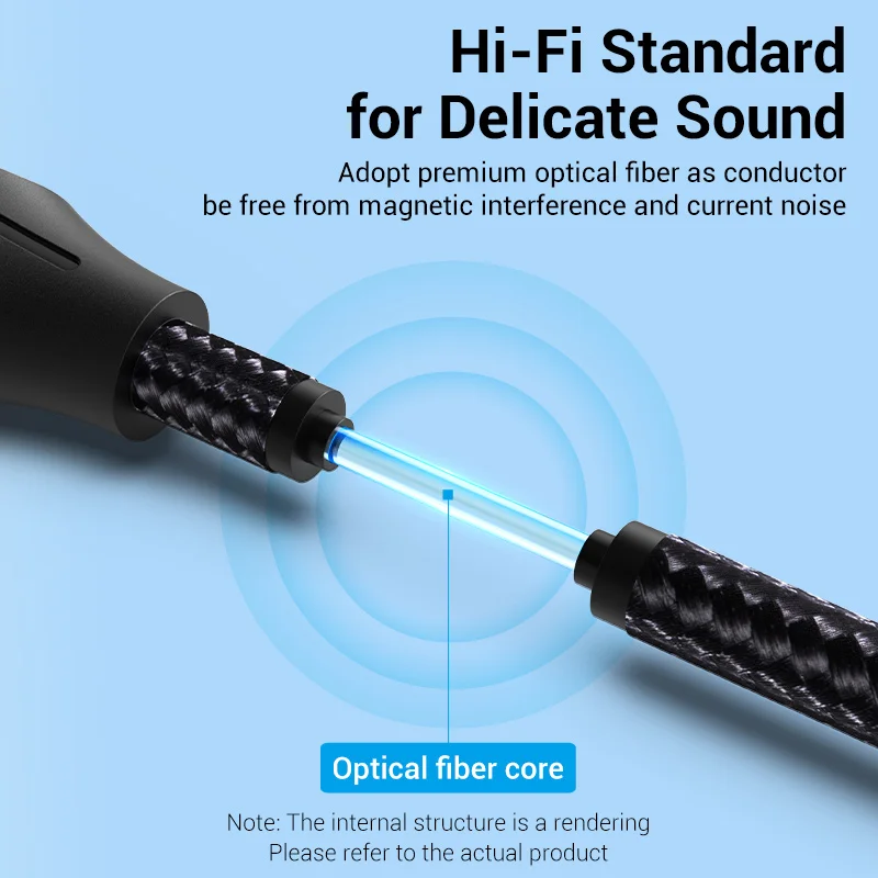 Vention Digital Optical Audio Cable Toslink SPDIF Coaxial Cable 1m 2m for Amplifiers Blu-ray Xbox 360 PS4 Soundbar Fiber Cable-3