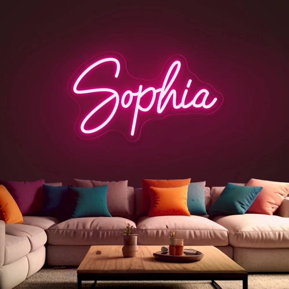Custom Neon Led Sign Custom Name Neon Led Light Wedding Bedroom Decoration Personalized Neon Name Lights Party Room Wall Decor-4