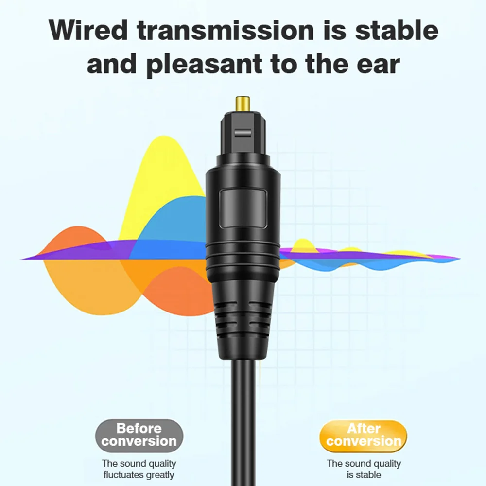 1 To 2 Toslink Gold-Plated Digital Optical Audio Cable Spdif For Amplifiers Blu-Ray Players Xbox Ps4 Sound Bar Coaxial Cable-2