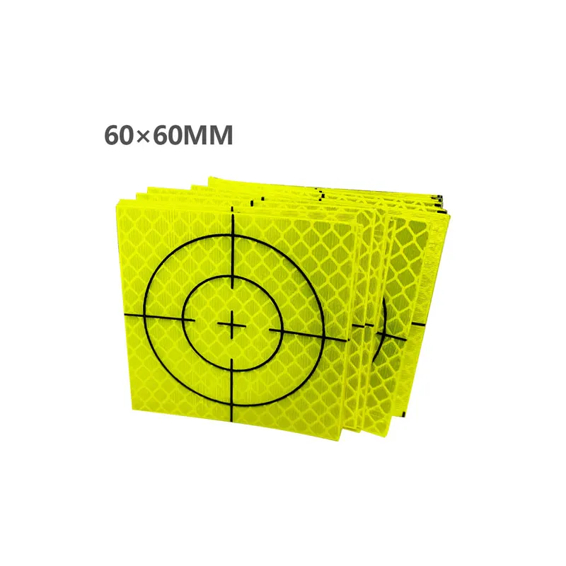 Fluorescent Green 100 Pcs Reflector Sheet Reflective Tape Target Total Station 20/30/40/50/60mm-5