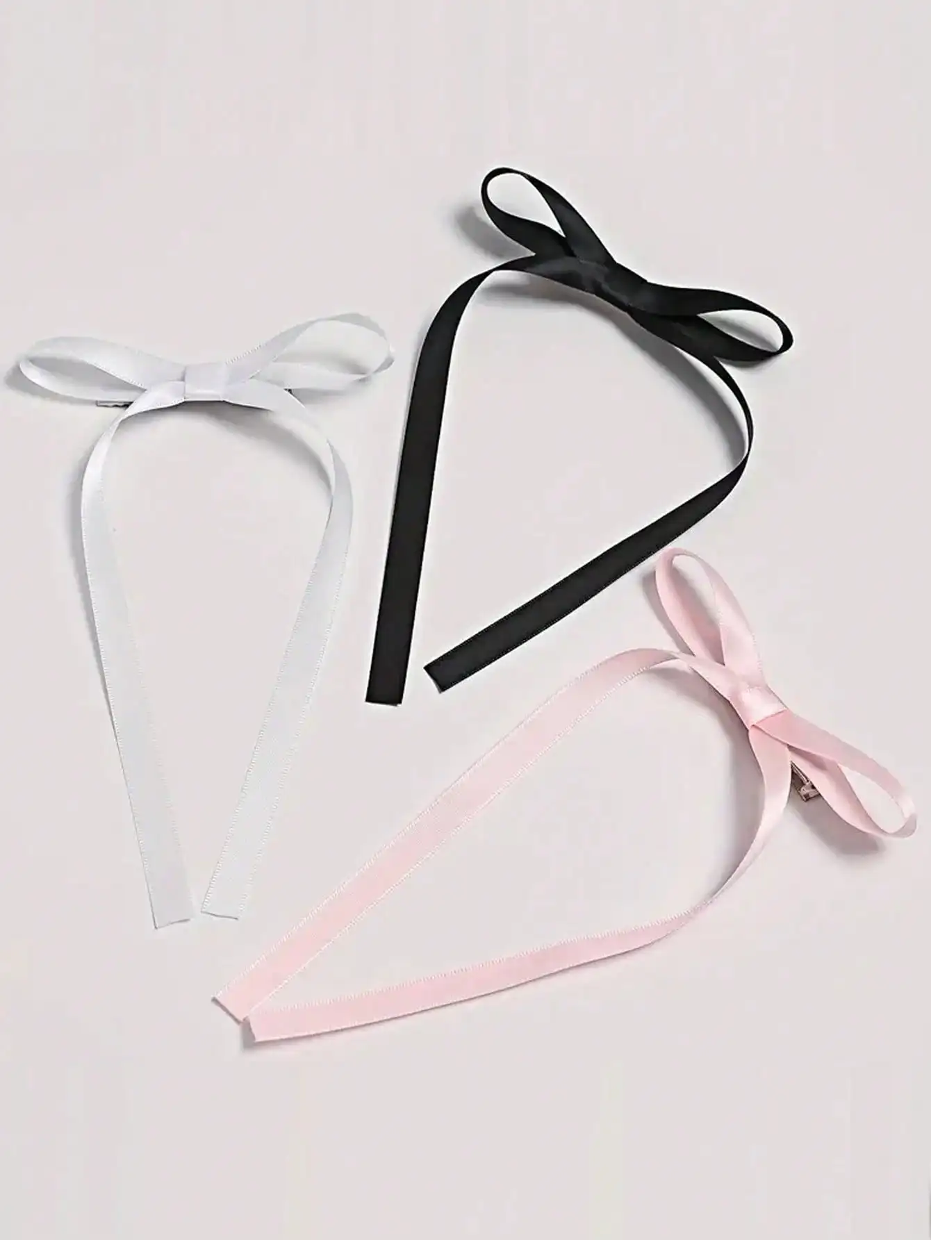 2/12 Pcs Fashion Simple Sweet Bow Ribbon Hair Clips For Women Girls Party Hair Accessories-2