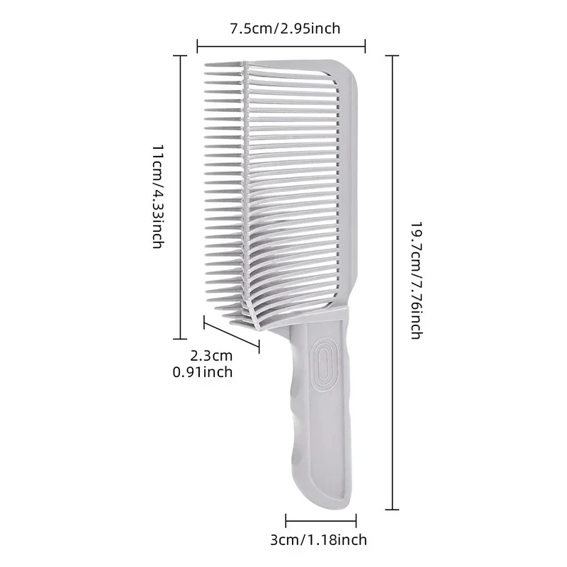 Professional Barber Fading Comb Blending Clipper Hair Cutting Comb Fade Combs Arc Design Positioning Brush-5
