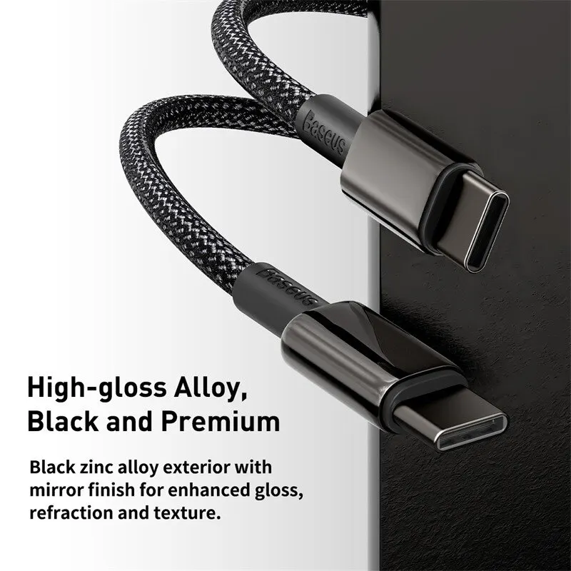 Baseus 100W Type C Cable For iPhone 15 USB C PD Fast Charging Charger Wire Cord For Macbook Samsung Xiaomi Type C USB C Cable-4