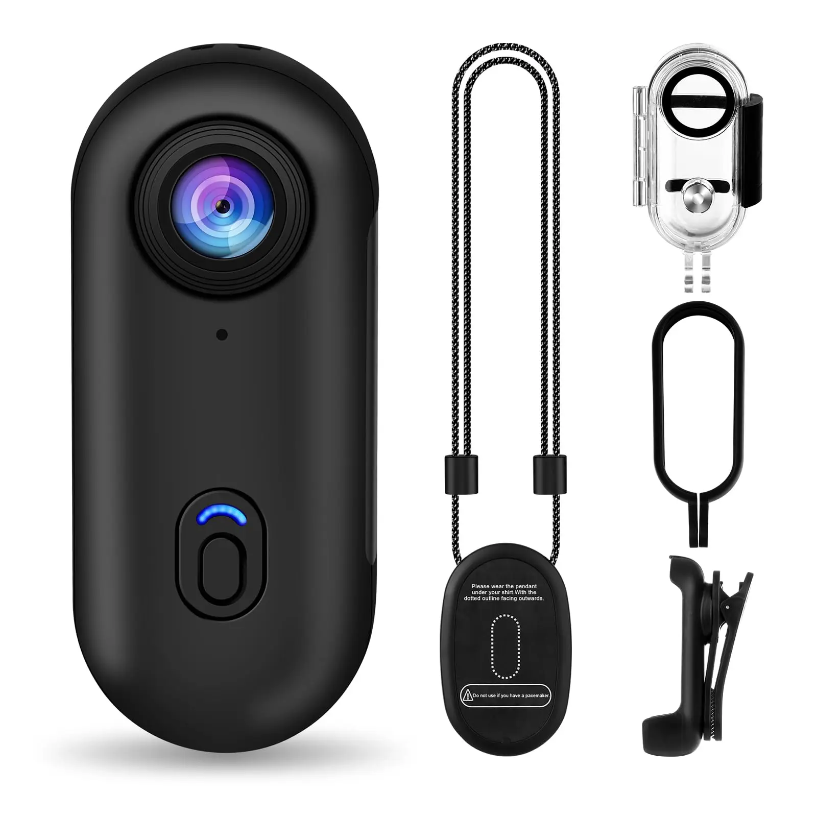 Pocket 4K Mini Camera  Magnetic Wearable Cam with Waterproof Shell WiFi Bike Camera Friendly for Casual Cycling Vlog Home Use-2