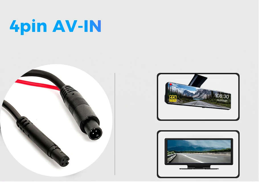 Car Rear View Camera 4 Pin 1080P HD Reverse Night Vision Video Camera Wide Angle 170 Degree Parking Camera For Car Accessories-4