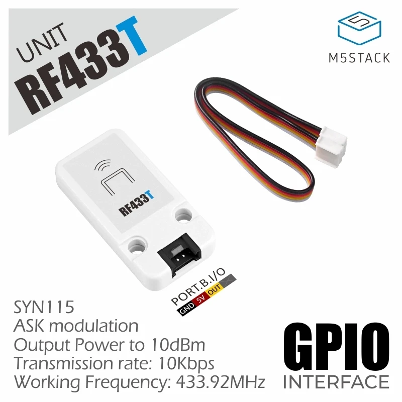 M5Stack RF433T/R Wireless RF Transmitter & Receiver Working Frequency 433.92MHz for IoT RF Remote Control Automation Application-4