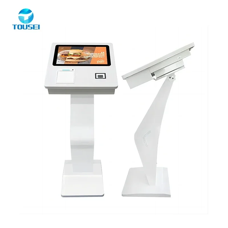 hot saleSmart Touch Screen 15.6 Inch Qr Code Scanner Kiosk Ticket Printing Self Service Order Pos System Payment Terminal-6