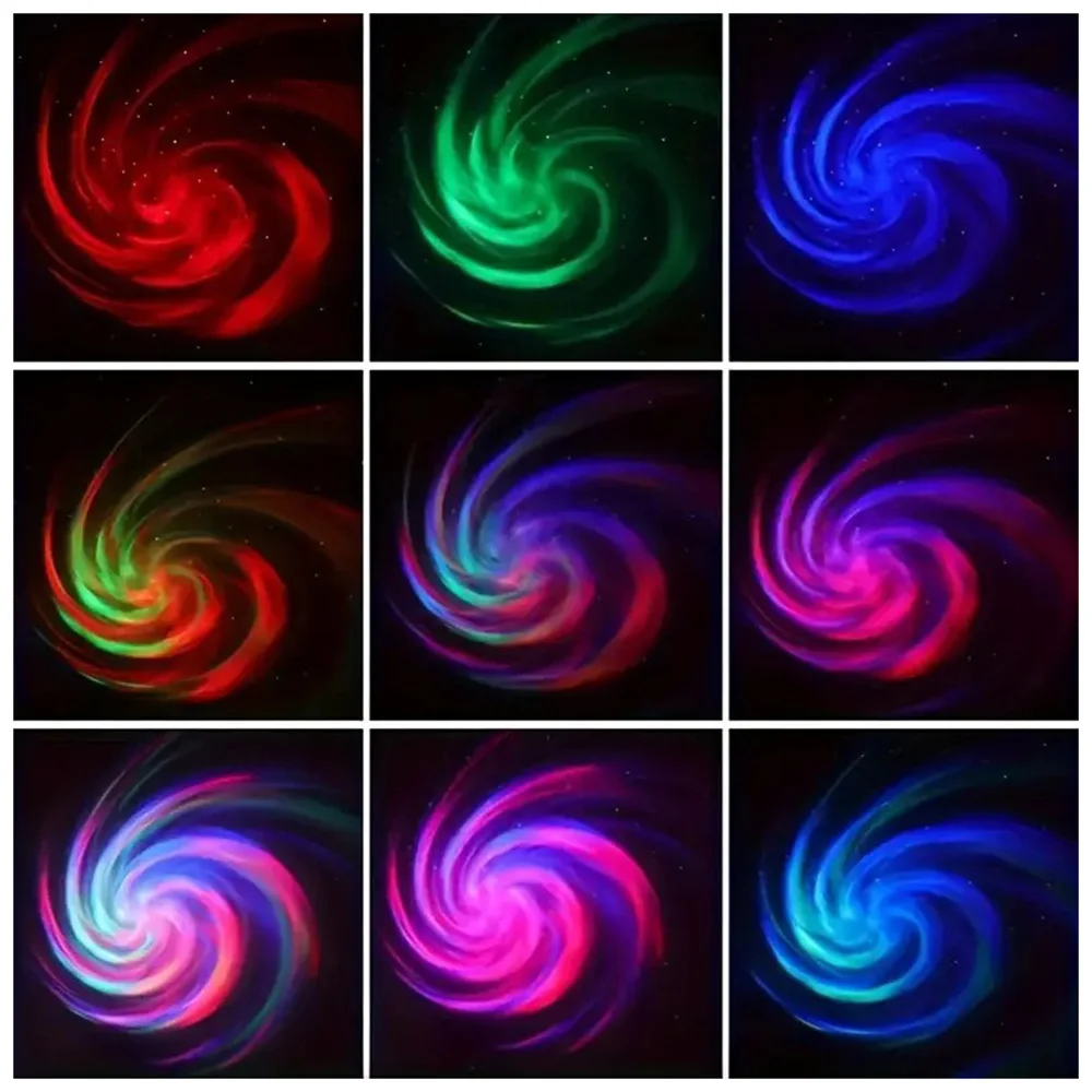 Starry Sky Projector Lamp Galaxy Vortex Star Night Light with Remote Control Bedroom Projection Magic Ball LED Lamp for Bedroom-5