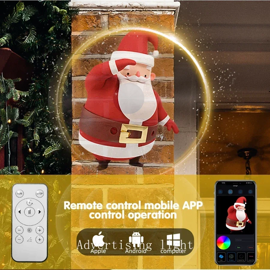 3D Hologram Fan WiFi 3D Holographic Projector Advertising Display HD Light Holographic Projector for Stores Bars Party Xmas-4
