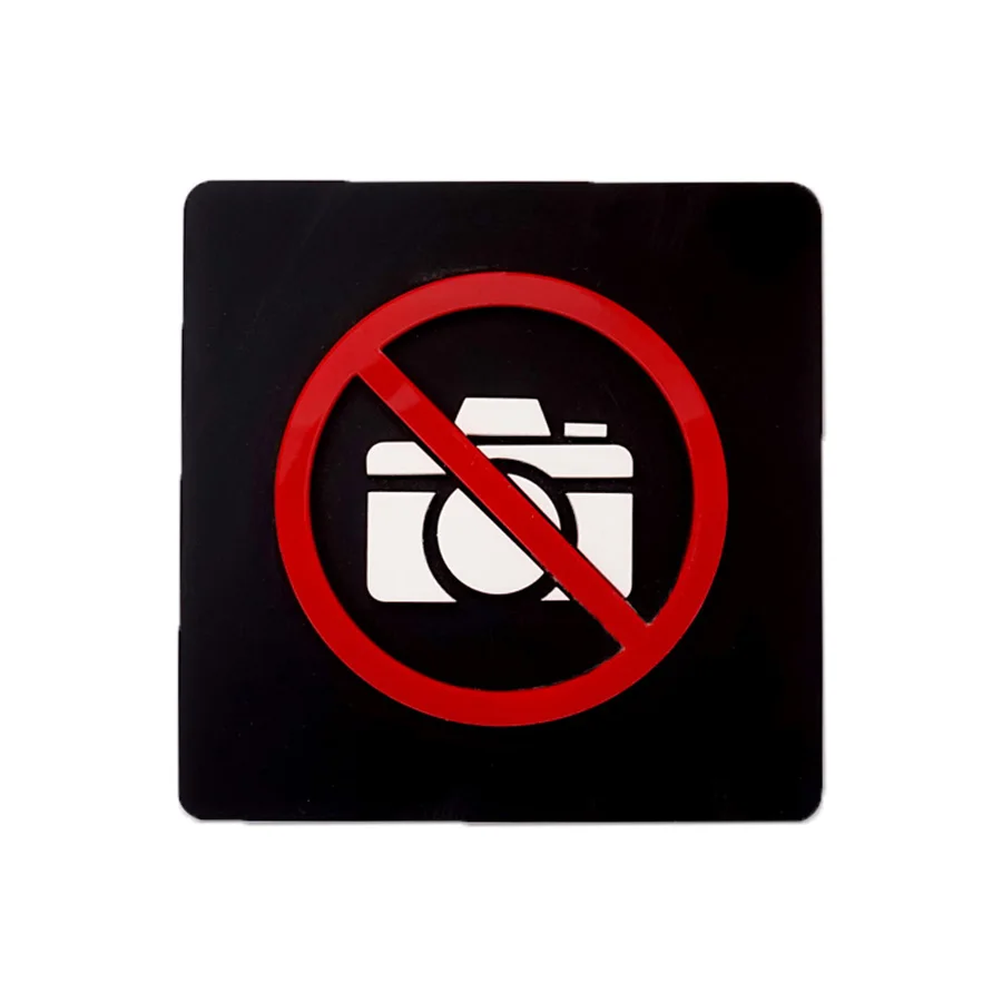 Black Ban Logo No Smoke Signage Wifi Sign No Photo Indicator Warning Sign for Public Area Acrylic Wall Sticker Hotel Decor-3