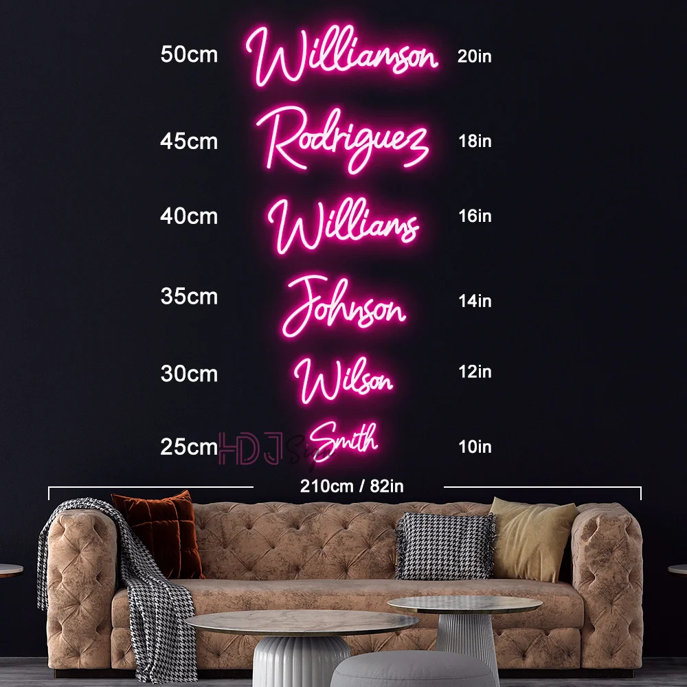 Custom Neon Led Sign Custom Name Neon Led Light Wedding Bedroom Decoration Personalized Neon Name Lights Party Room Wall Decor-6