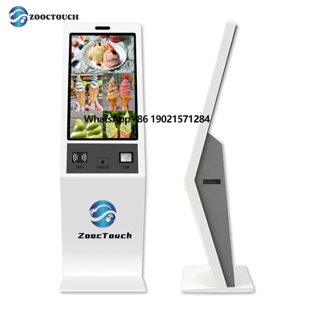 22/24/27/32/43 Inch Self Service Payment Terminal Kiosk LCD Capacitive Touch Screen with QR Scanner Printer NFC Ticket Machines