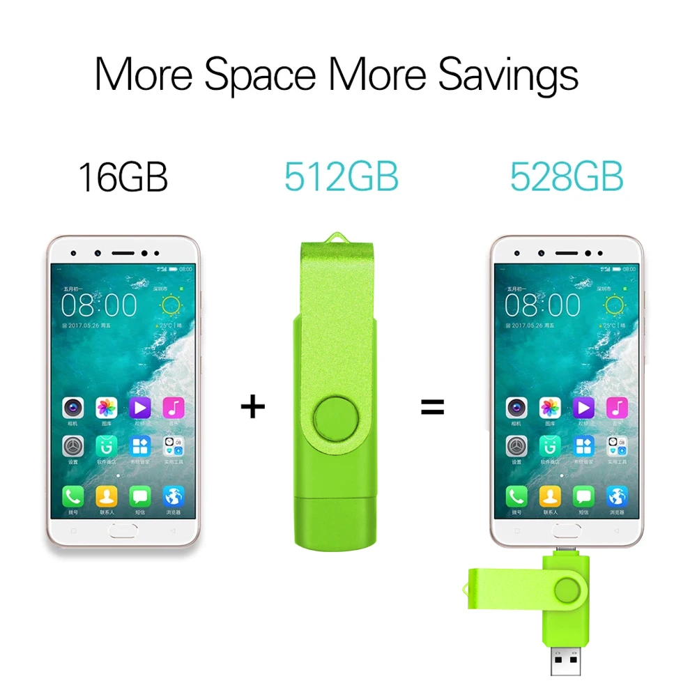 Type-C USB 3.0 High speed flash drive 2 IN 1 360° Rotate Freely Pen Drive 128GB/64GB/32GB/16GB Multi-format Compatible U Disk-5