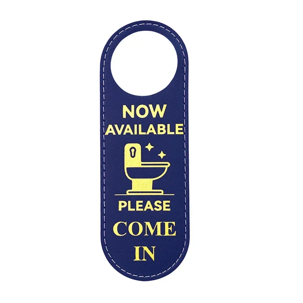 Double-Sided Door Hanger Sign Not Disturb/please Come In For Bathroom Signage Double-Sided Tag PU 8x24cm Door Hanger Sign-6