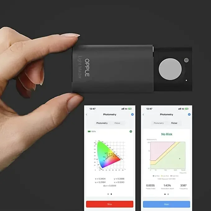 OPPLE Light Master 4 Light Lux CRI DUV R1-R14 Flicker Meter LED Flashlight Bluetooth IOS Android Tester Tool Lighting Sensor-5