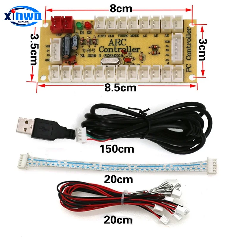 Arc Usb Arcade Game Controller For Pc Raspberry Pi  Zero Delay Joystick Button Board Cable Sanwa Type Cheap Price-6