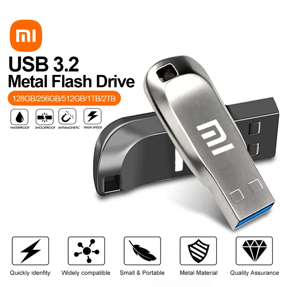 Xiaomi USB 3.2 Flash Drives 2TB Metal Pendrive 1TB 512GB High Speed USB Drive 128GB For Computer Storage Devices Memoria U Disk-5