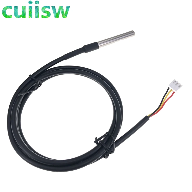 1pcs DS18B20 Stainless steel package 1 meters waterproof DS18b20 temperature probe temperature sensor 2M 18B20-6