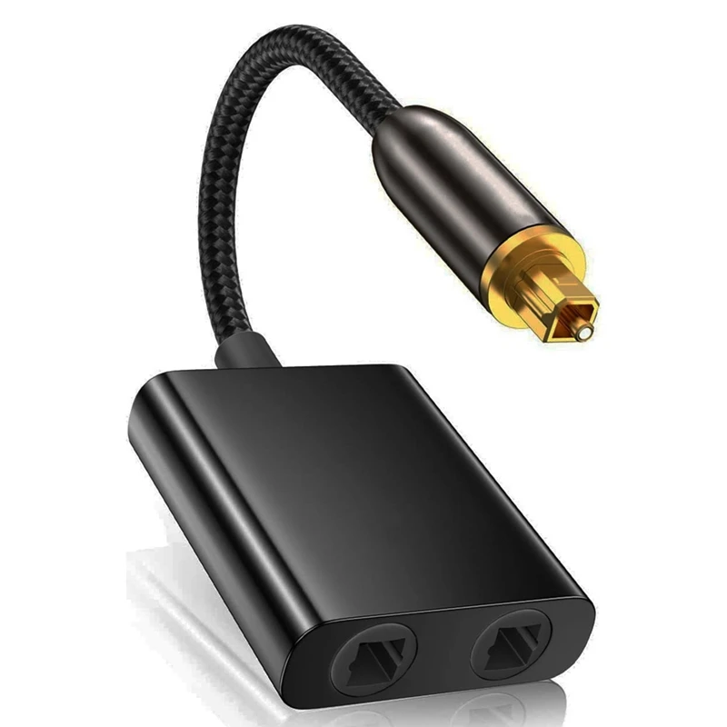 Optical Fiber Cable Splitter 2 In 1 Toslink Converter For HDTV DVD Digital TV Sound Bar Amplifier-6