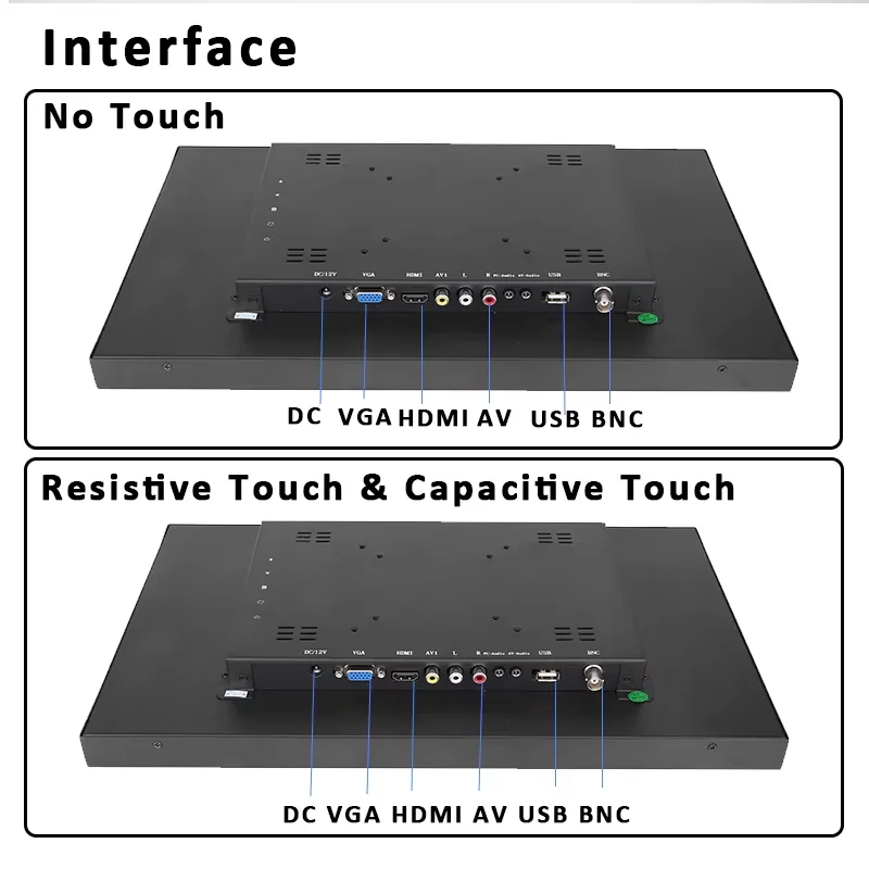 1000Nits 21.5 inch High Brightness Touch Monitor 1920 x1080 TFT Panel LCD Display Touchscreen With Speaker HDMI VGA AV BNC USB-5