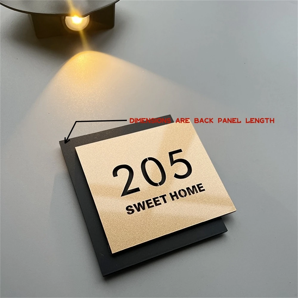 3D levitate acrylic outdoor door plate home room number entry door custom house number dormitory residential digital signage-5