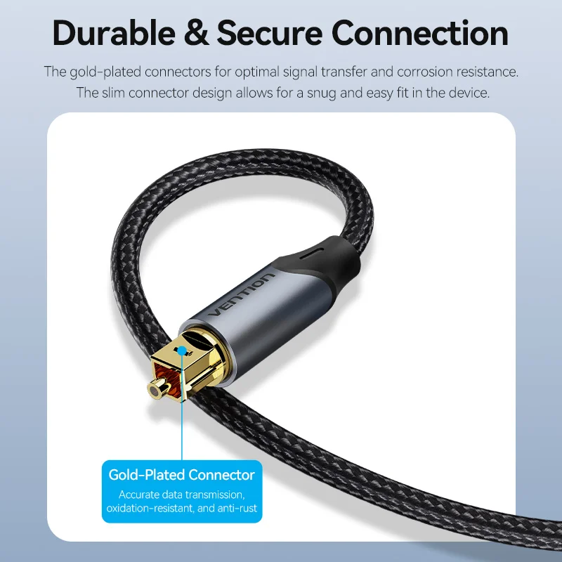 Vention Digital Optical Audio Cable Toslink SPDIF Coaxial Cable 1m 2m for Amplifiers Blu-ray Xbox 360 PS5/4 Soundbar Fiber Cable-2