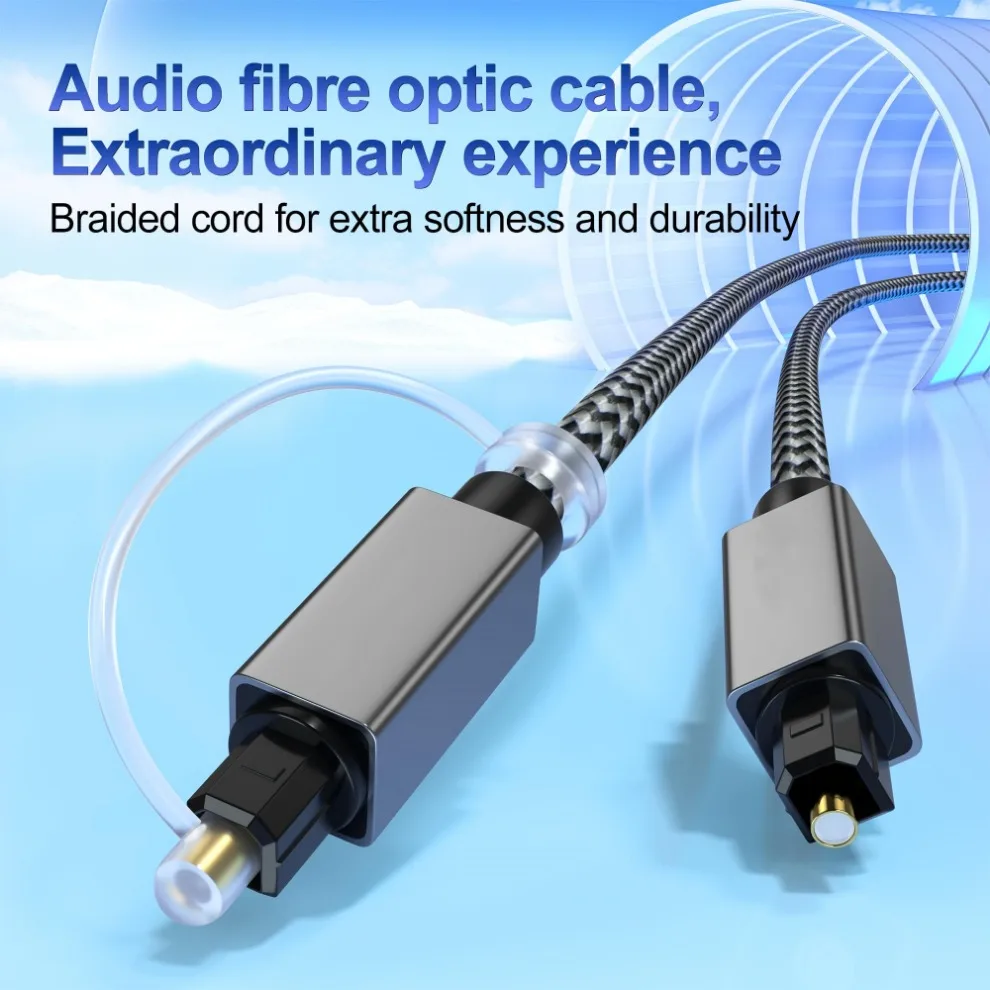 LccKaa Digital Optical Audio Cable Toslink SPDIF Coaxial Cable 1.8m 3m for Amplifiers Blu-ray Xbox 360 PS4 Soundbar Fiber Cable-6