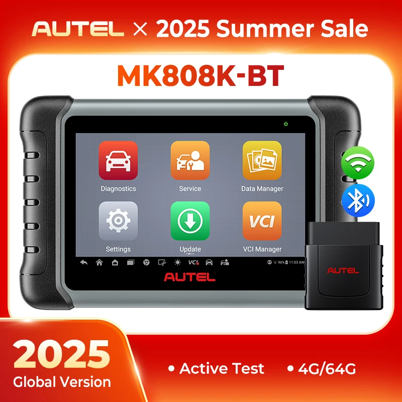 Autel MaxiCOM MK808K-BT MK808K BT Bluetooth OBD2 Scanner Same as MK808BT Pro Full Bidirectional Diagnostic Tools Code Reader-2
