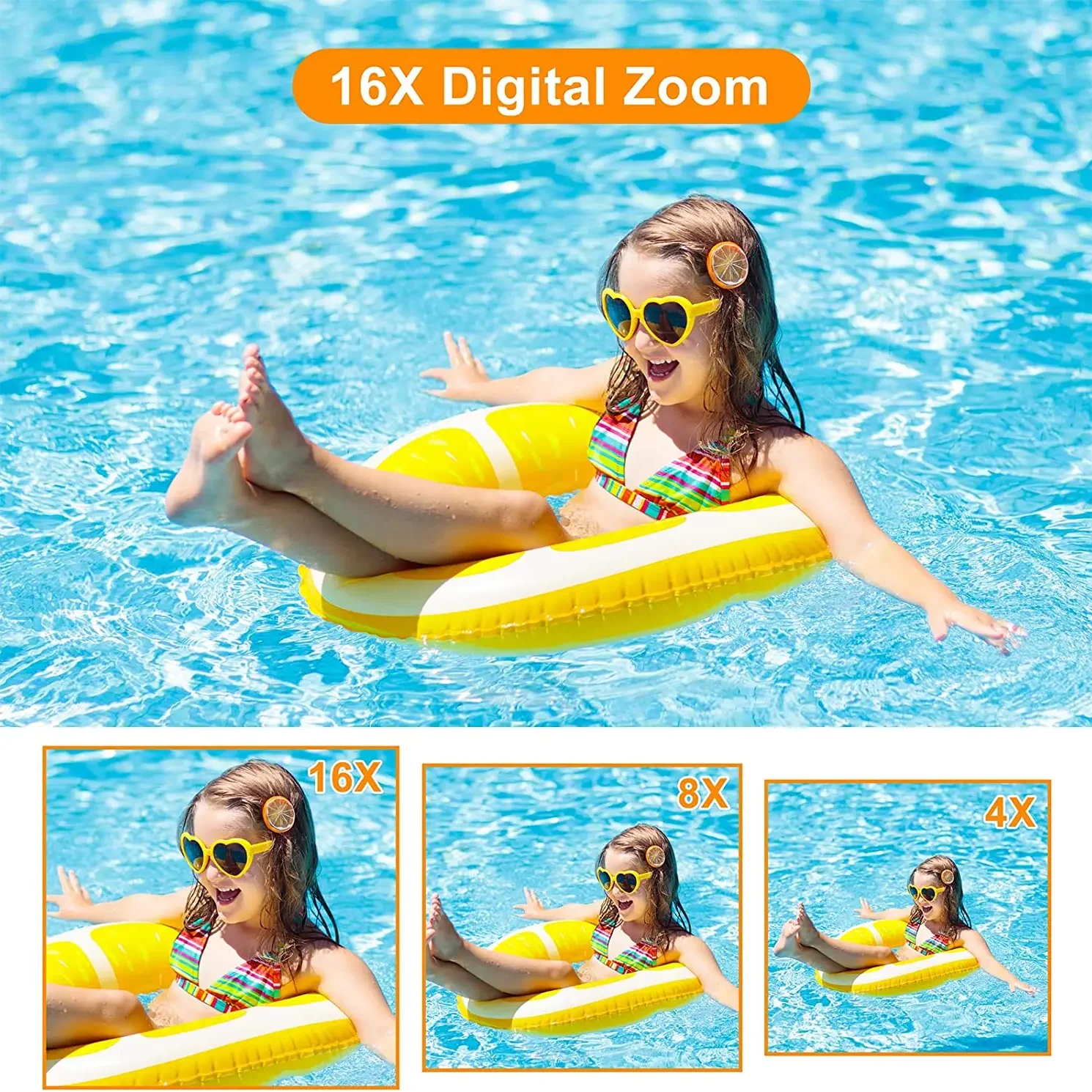 HD 1080P 2.4 inch digital Camera Rechargeable Cameras with 16x Zoom Compact Camera 44MP Cameras for kids Beginner Camera-5