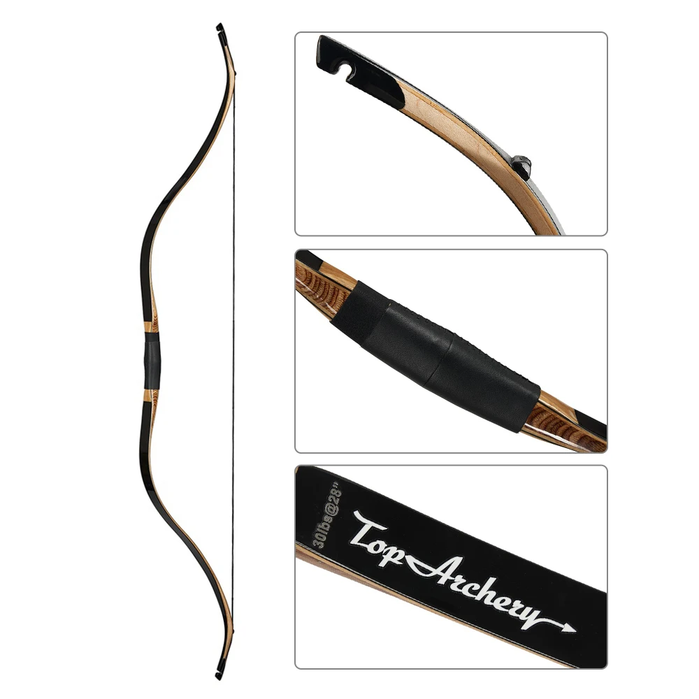 Archery Bow Traditional Bow 25-50lbs Longbow Take Down Recurve Bow for camping Outdoor Shooting Hunting Practice Bow-3