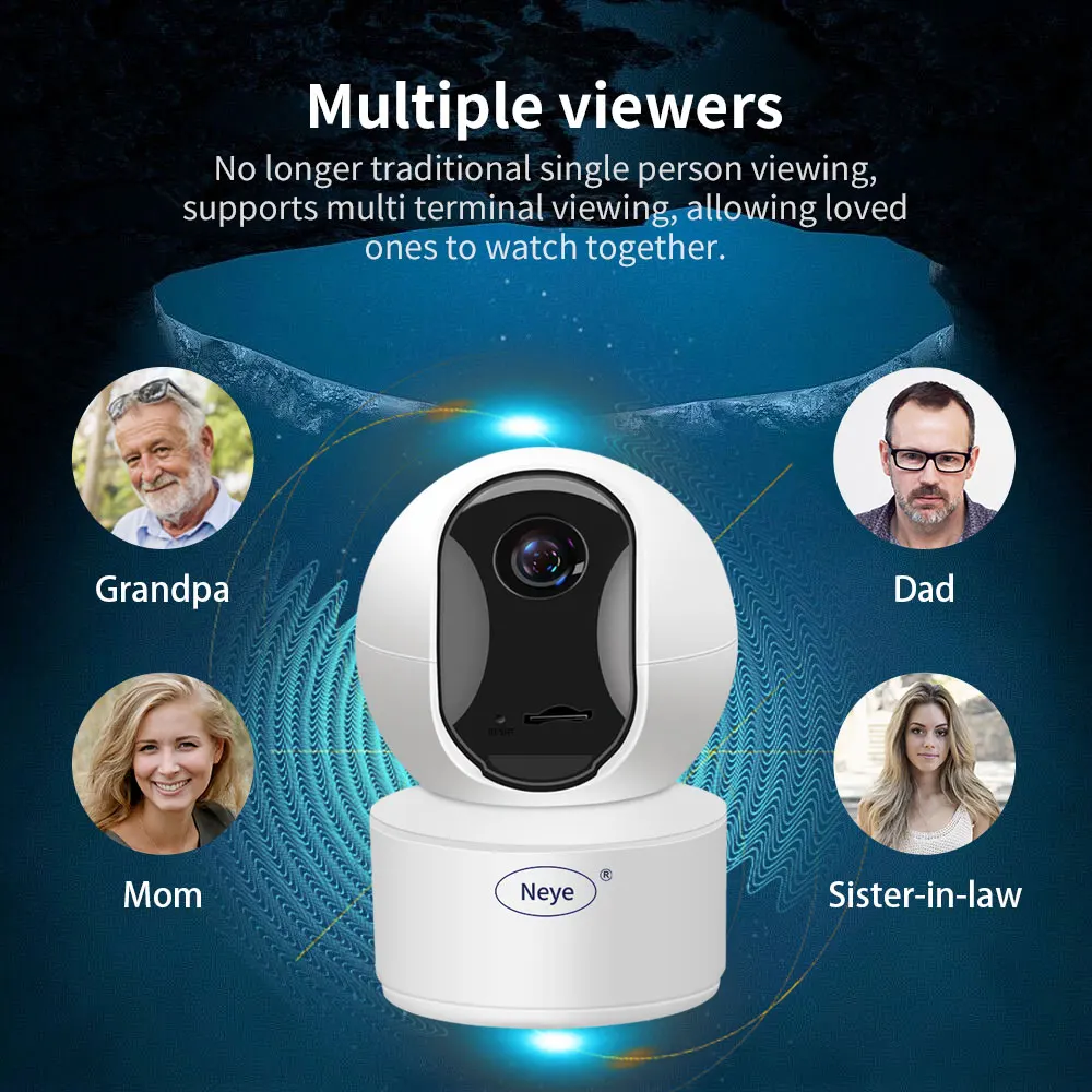 Neye 8MP 4K PTZ WiFi Camera Home Indoor Baby/Elderly Monitor with 5X Digital Zoom Camera Security Protection Camera-4