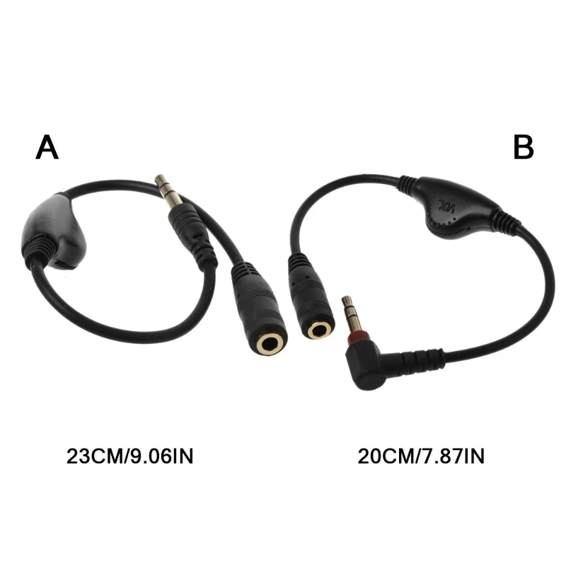 3.5mm Jack AUX Male to Female Adapter Extension Cable Stereo Cord with Volume Control Earphone Headphone Wire for Car P9JD-3