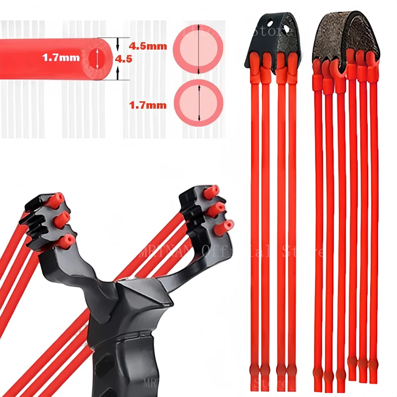 1/3/6Pcs 3-Strand High Elastic Slingsshot Rubber Band 1745 Latex Card Ball Rubber Band Outdoor Hunting Shooting Accessories