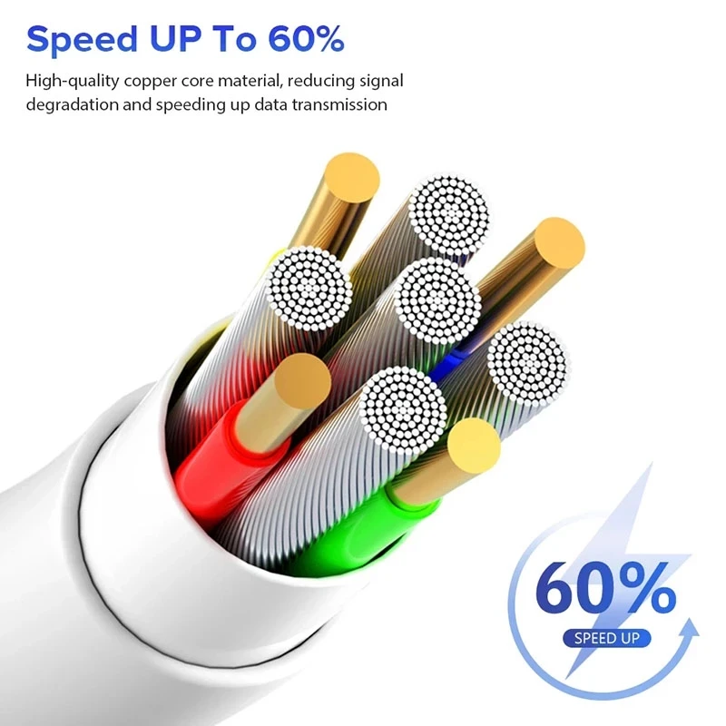 USB Cable For iPhone 14 13 12 11 Pro Max Mini 6 7 8 Plus XS X XR SE iPad 20W Phone Data Sync Fast Charging Wire Cord 0.25M 1M 2M-5