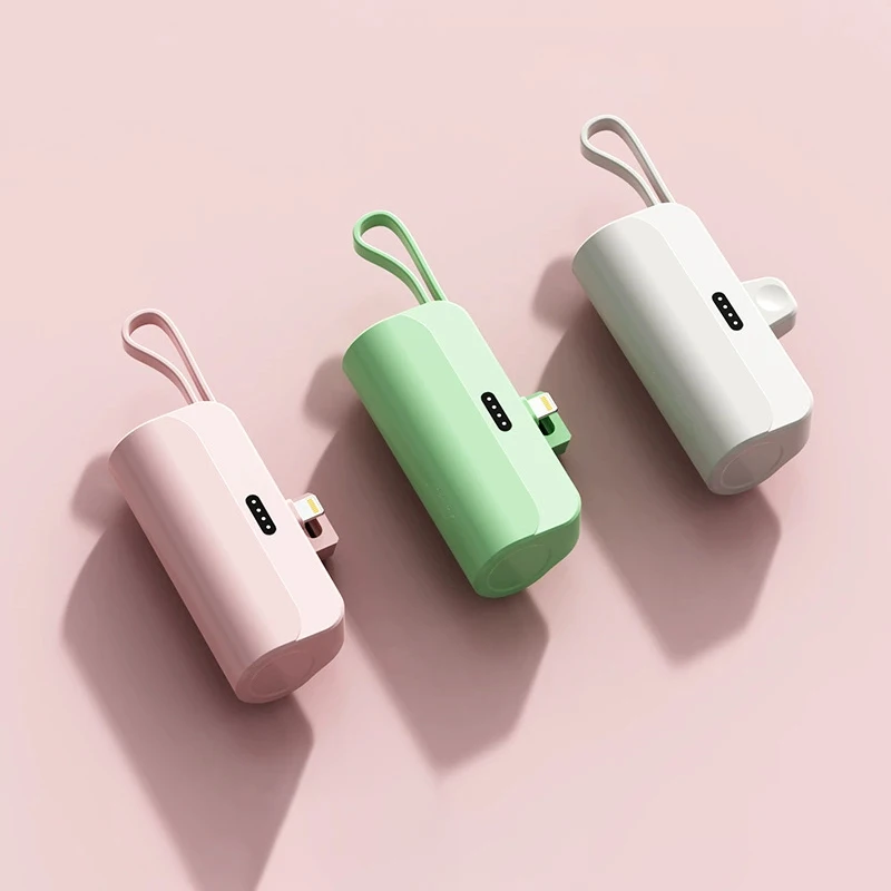 Mini Power Bank 10000mAh Capsule Large Capacity Portable Fast Charging External Battery for IPhone Xiaomi 2 IN1 Type-c Lightning-6
