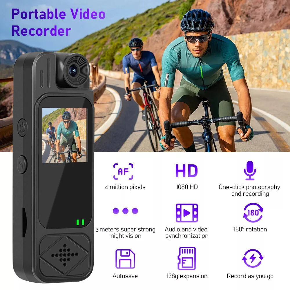 Portable HD 1080P Mini Camera Digital Video Recorder Worn Police Small Body Cam Infrared Night Vision Sports DV Camcorders-3
