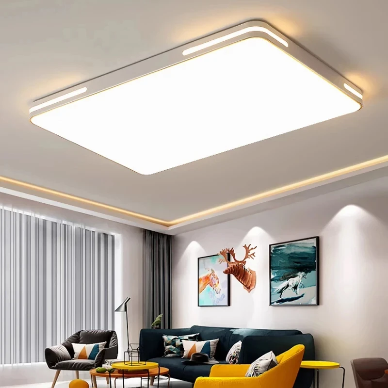 Modern Ceiling Lamp Living Room Bedroom LED Ceiling Light with Remote Control Dimmable Ultrathin Black White Square Round Light-3
