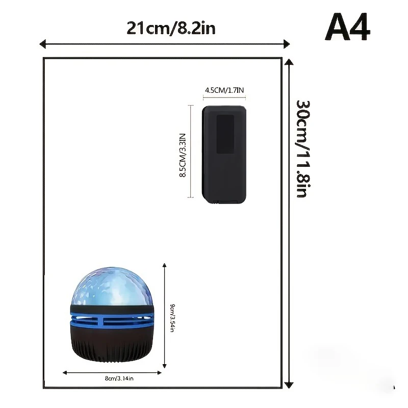 1pc LED Galaxy Star Projector Light,USB Powered,Water ripple Wave,Remote Controlled Bedroom Night Lamp,For Party,Home Theater-6