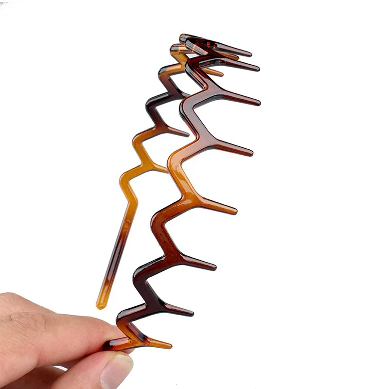 2pcs/set Teeth Non-slip Hair Comb Plastic Headband For Women Girls Sweet Hair Ornament Hairbands Fashion Hair Accessories-2