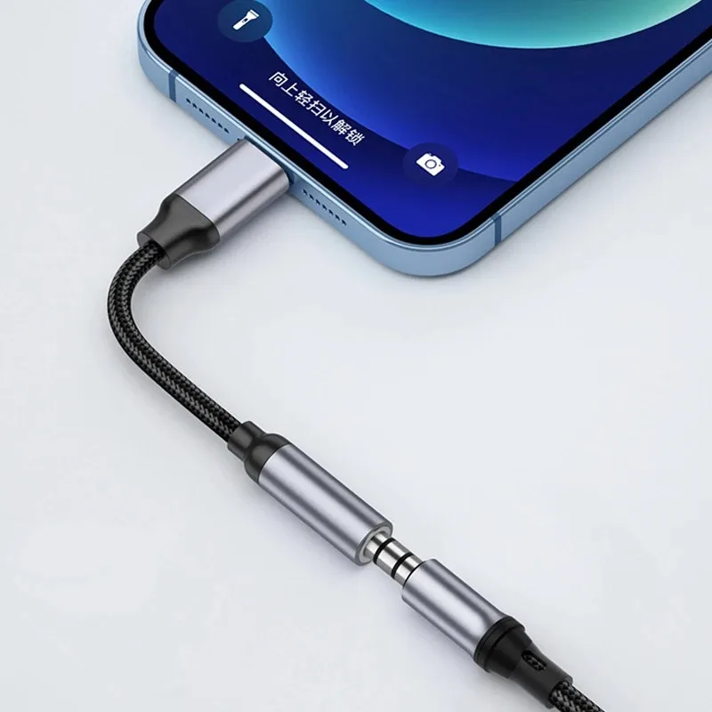 8 Pin to 3.5mm Jack AUX Cable for iPhone 14 13 12 11 Pro Max IOS 14 Male to Female Adapter Headphone Connector Audio Splitter-4