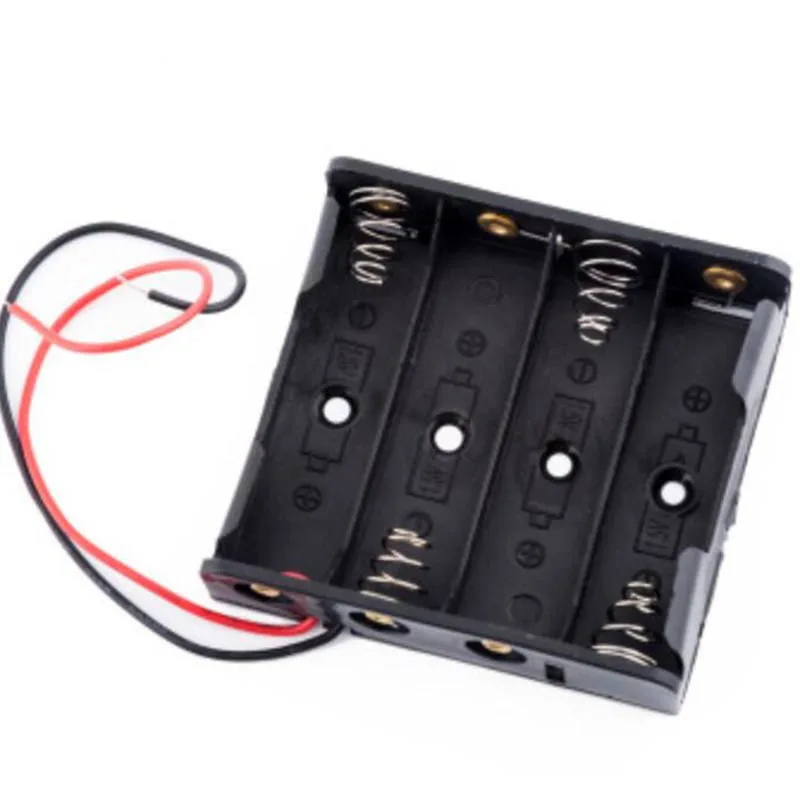 5pcs 1 2 3 4 Slots ports AA 2AA 3AA 4AA 1.5v 3v 4.5v 6v Size Power Battery Storage Case Box Holder 3Xaa 2xaa aa With Leads h-5