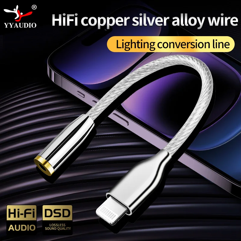 Lightning to 3.5mm Jack Audio Adapter Headphone Aux Cable 3.5mm Female To Lightning IPhone Aux Jack Adapter for IPad IPhone IPod