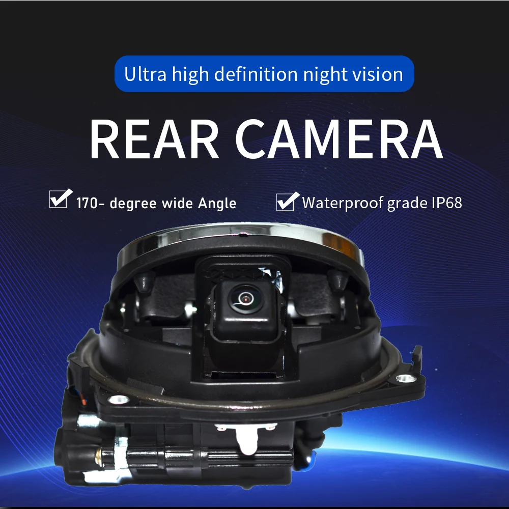 Gold Fisheye 170° AHD 1080P Flip Emblem Reverse Backup Camera For VW Passat CC Golf 6/7/8 Magotan B6/B7/B8 Polo Beetle EOS T-roc-3