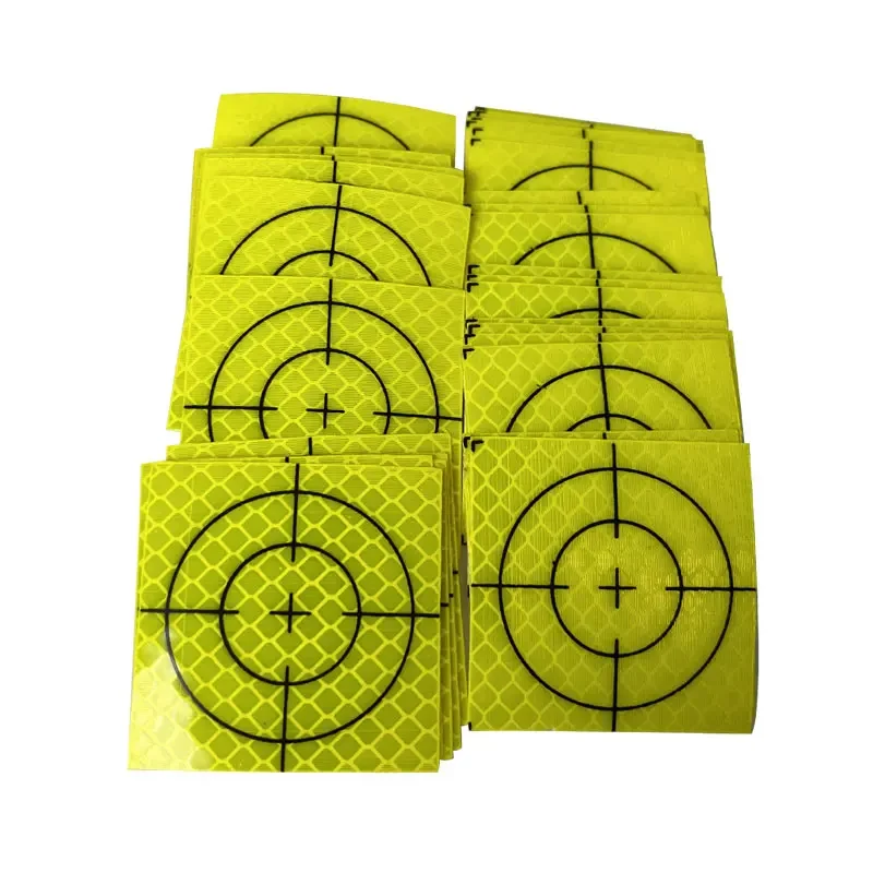 100pcs Size 60x60mm 20 30 40 50 mm Reflector Sheet For Total Station Survey Geography Fluorescent Green Sheet Reflective Sticker-2